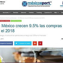 En Mxico crecen 9.5% las compras en el 2018